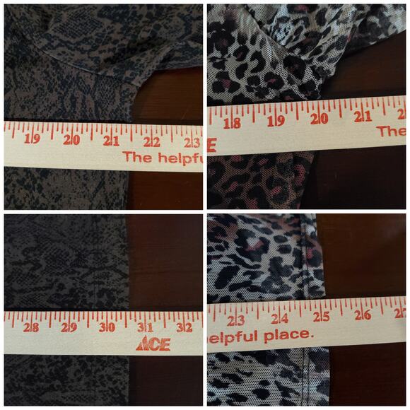 Chicos Womens Lot of 2 Animal Print Tops Size 2 L Career Office Work Shirt Set - Picture 9 of 9